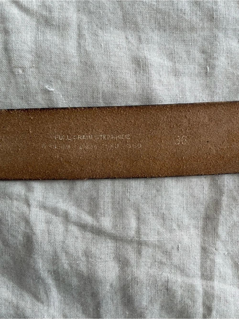 Vtg Leather Belt And Buckle Foreign Domestic Gold Dealers Livingston Wells & Co